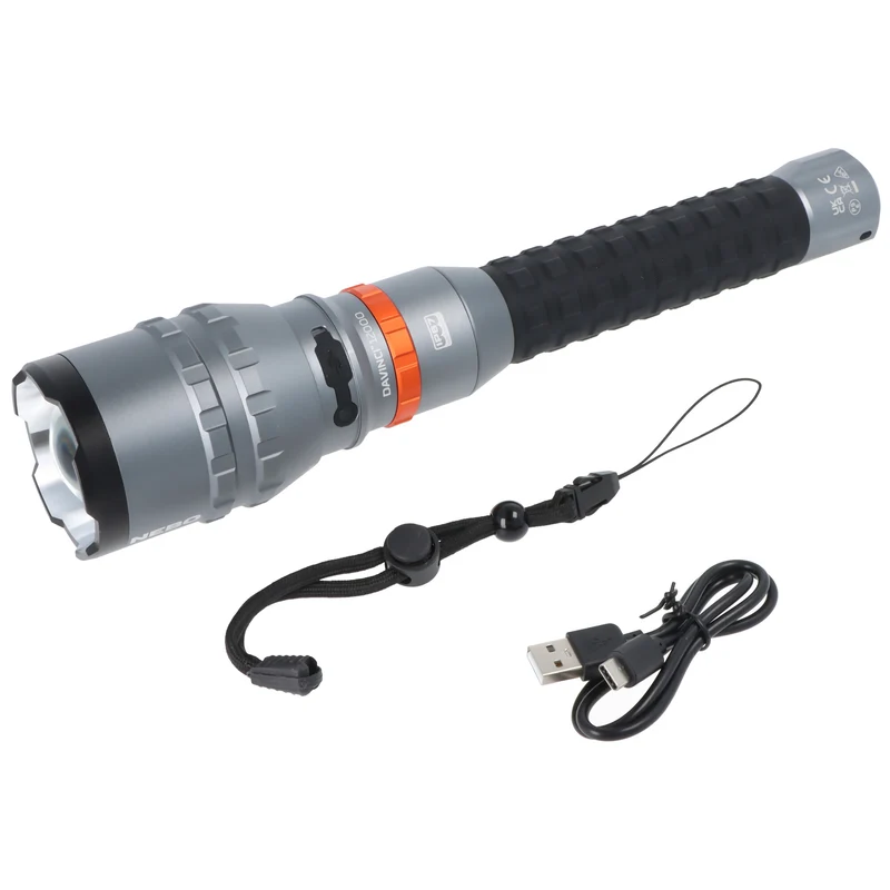 NEBO DAVINCI™ 12000 NEB-FLT-1070-G, die ultimative Hochleistungs-Taschenlampe, mit USB-C Ladeanschluss und Powerbank-Funktion