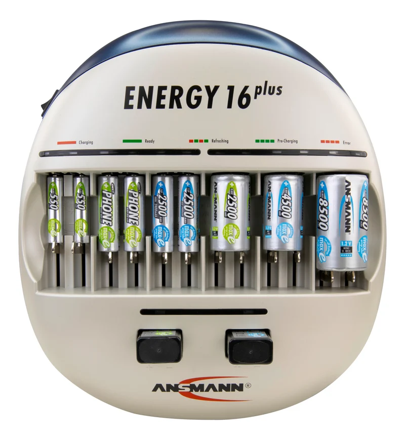 Ansmann Energy 16 plus Lade- und Pflegestation für 1-12 Micro AAA, Mignon AA Akkus
