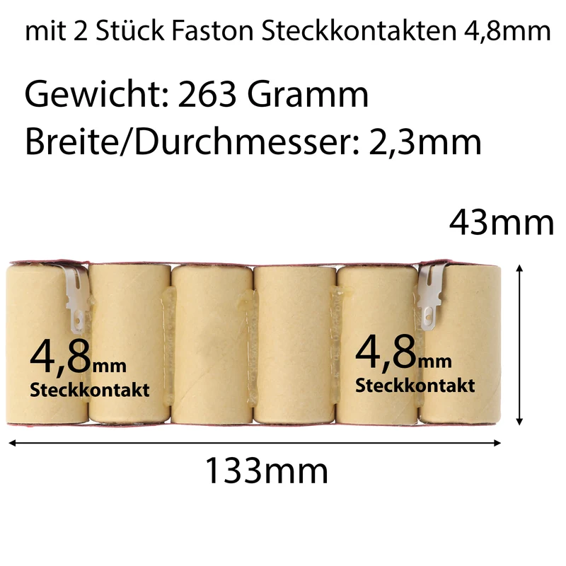AccuCell Ansmann ASN15HD Akku als Nachbau Akku NiMH mit 2000mAh