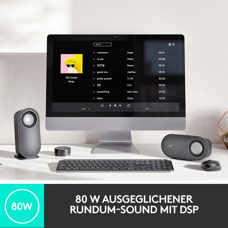 Logitech Z407 Bluetooth computer speakers with subwoofer and wireless control 40 W Graphit 2.1