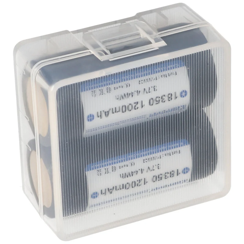 Soshine Akku Aufbewahrungsbox für 2x 18350 Akkus transparent