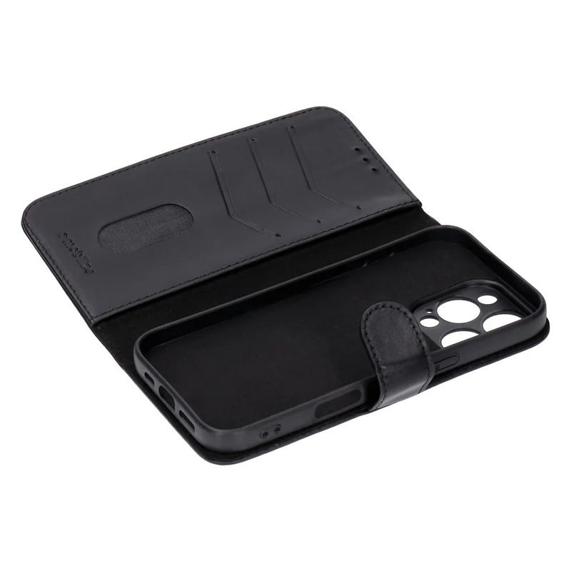 Mobilize Leder Wallet schwarz passend für iPhone 16 Pro