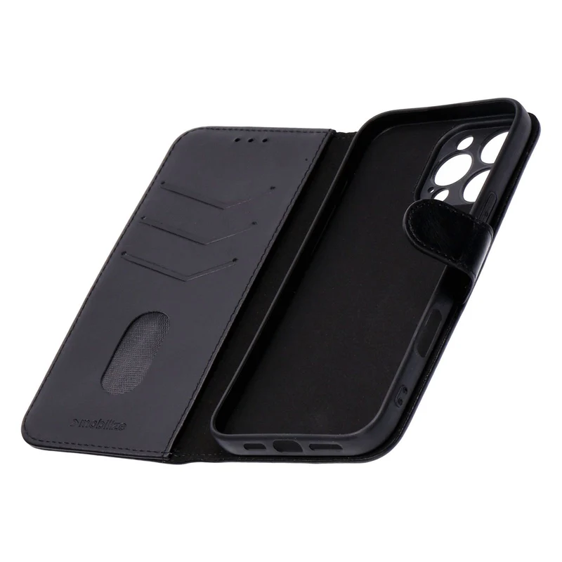 Mobilize Leder Wallet schwarz passend für iPhone 16 Pro Max