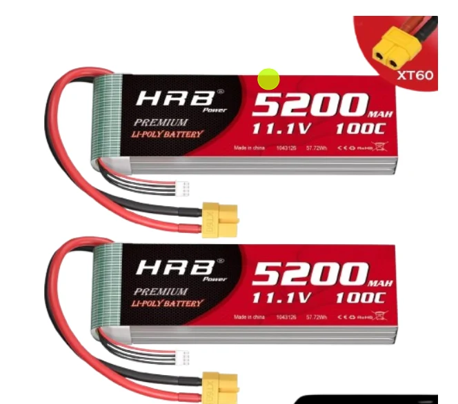 HRB 3S 5200mAh 11,1V LiPo-Akku mit XT60-Stecker (2 St.)