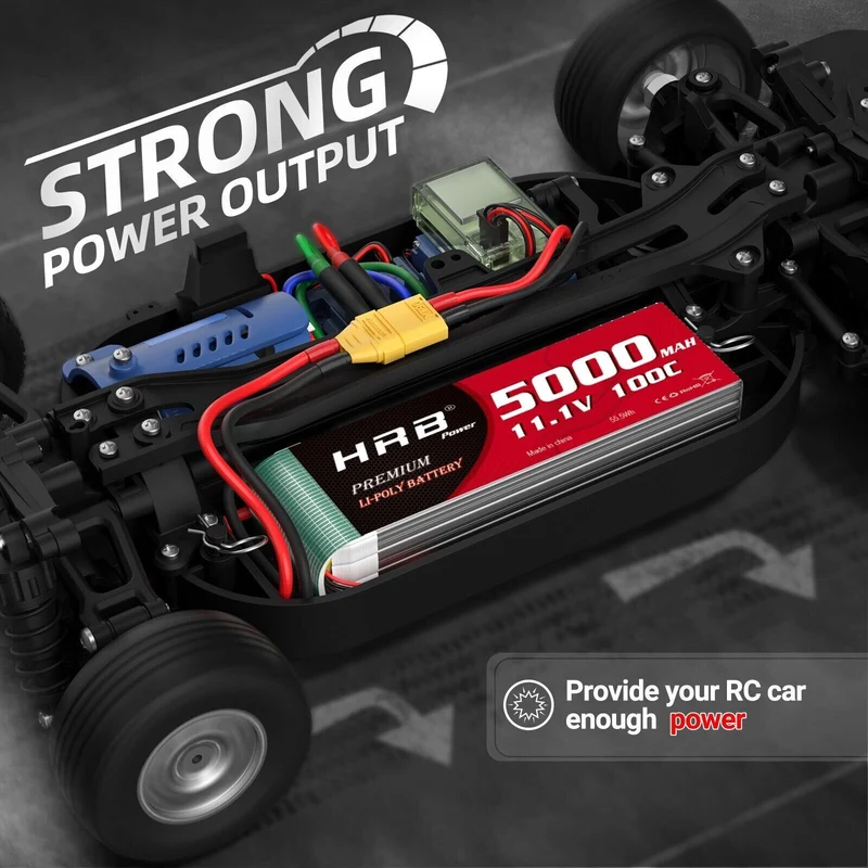 HRB 3S 5000mAh 11,1V 100C LiPo-Akku mit XT90 (2 St.)