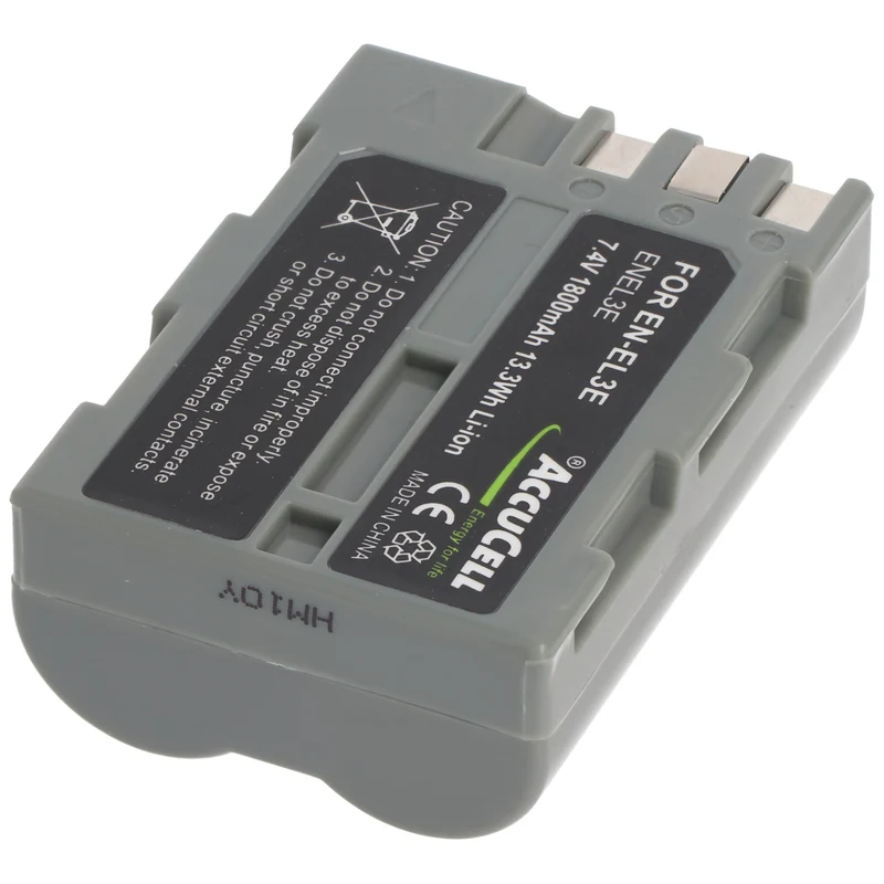 AccuCell Nikon EN-EL3 Akku als Nachbau von AccuCell auch passend für EN-EL3a, D50, D70 1800mAh