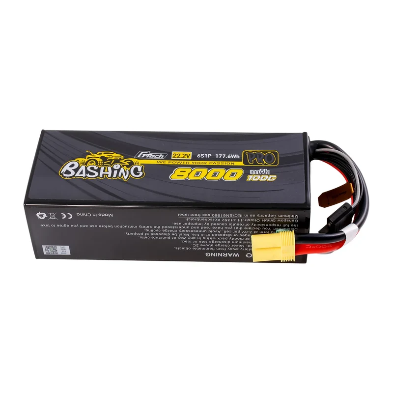 Gens Ace G-Tech 8000mAh 22,2V 100C 6S1P Lipo Akkupack mit EC5-Bashing Serie