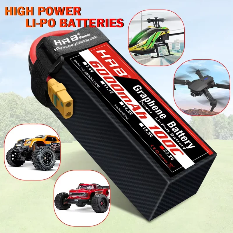 HRB 6S 6000mAh 22,2V 100C Graphen Lipo Akku XT90-S