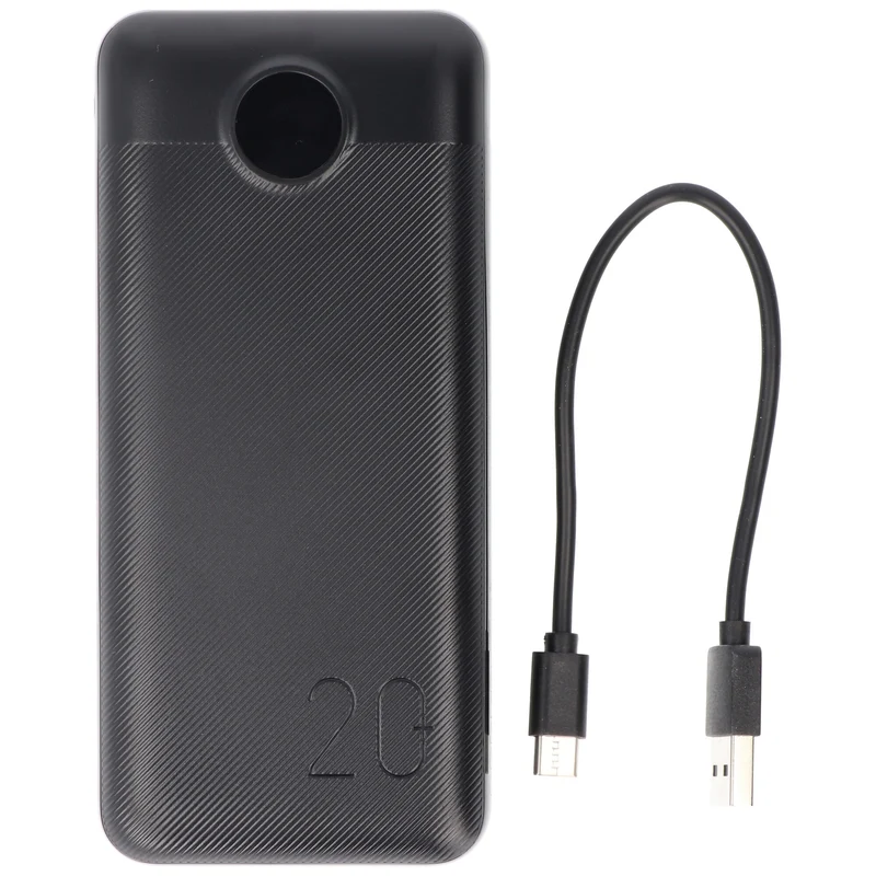 XCell Powerbank X20000PD mit 20.000mAh Kapazität, USB-C PD3.0, Quick-Charge, LED-Display, 2x USB-Ausgang 1x USB-C-Ausgang