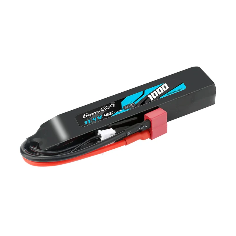 Gens Ace LiPo 1000mAh 11,4V 45C 3S1P Deans (T) Hochspannungs-LIPO-Akkupack