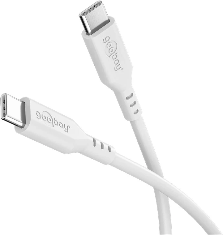 Goobay USB-C Silikon-Ladekabel, für USB-C Geräte, schnellladefähig, Knickschutz, Länge 1,5 Meter