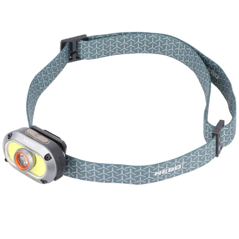 NEBO MYCRO 500+ Stirnlampe mit bis zu 500 Lumen und 90 Meter Leuchtweite, integrierter Akku 3,7V 235mAh Li-Polymer