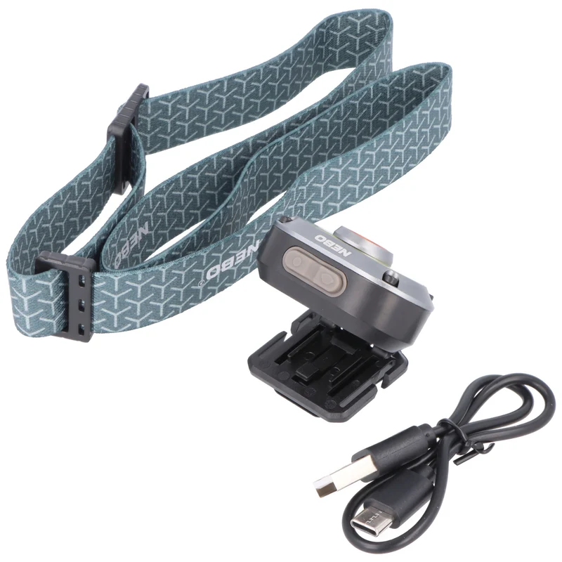 NEBO MYCRO 500+ Stirnlampe mit bis zu 500 Lumen und 90 Meter Leuchtweite, integrierter Akku 3,7V 235mAh Li-Polymer