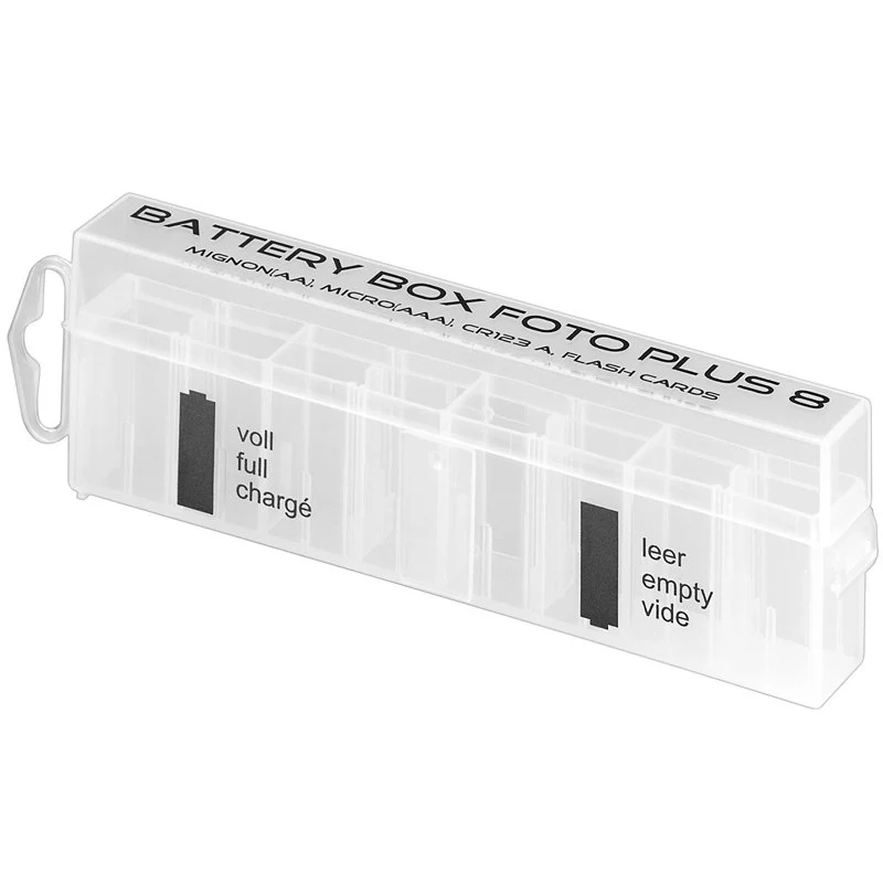 Ansmann Universal Akkubox für 1-8 Mignon AA oder 1-8 Micro AAA Akku-Box 8 Plus