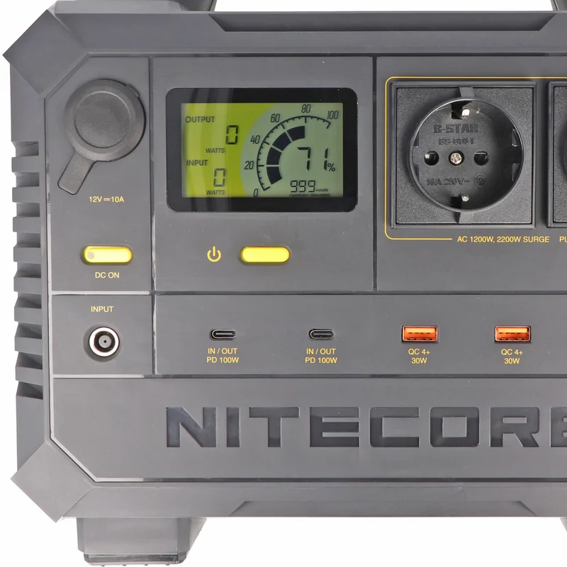 Nitecore NES1200 Power Station mit 348000mAh Kapazität, perfekt als mobile Stromversorgung geeignet, die neue Nitecore NES1200 Powerstation