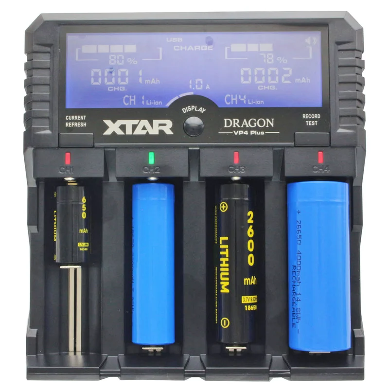 Soshine Ladegerät für LiFePO4 IFR 3,2 Volt Akkus, nur Akkus mit 3,2V ladbar, mit 2 Ladeschächten, für 14500, 10440 und AAA, AA Akkus