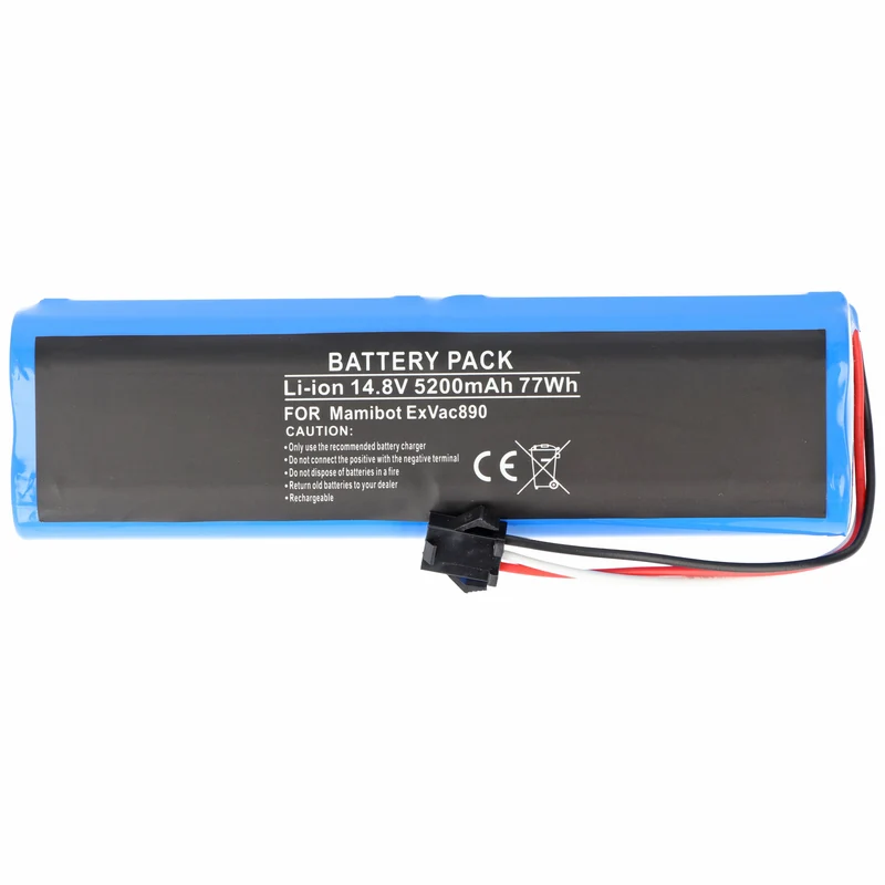 AccuCell 5200mAh Akku passend für MAMIBOT eXVAC 890 Akkutyp SUN-INTE-279, 4INR19/66-2, 5200 mAh, 77wh
