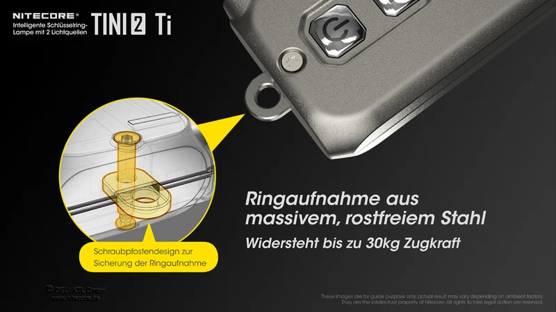 Nitecore Taschenlampe TINI 2 Titanium - 500 Lumen