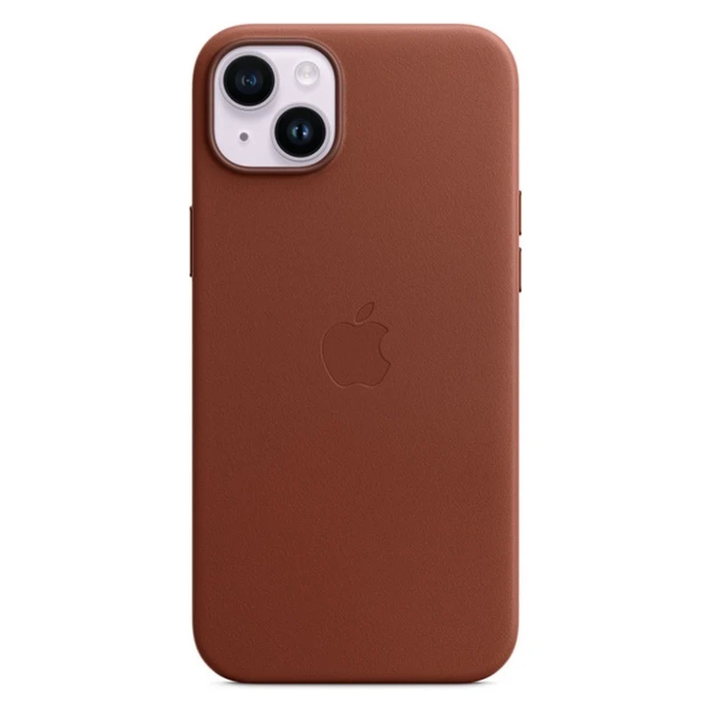 Apple Leder Case mit MagSafe für iPhone 14 Plus Umbra