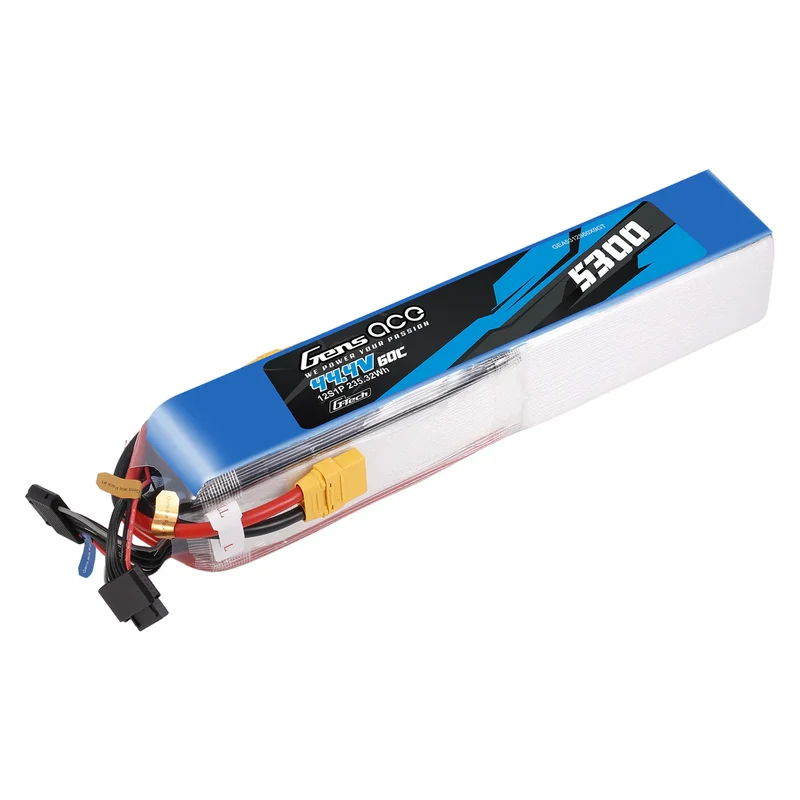 Gens Ace G-Tech 5300mAh 44,4V 60C 12S1P Akkupack mit XT90-Stecker
