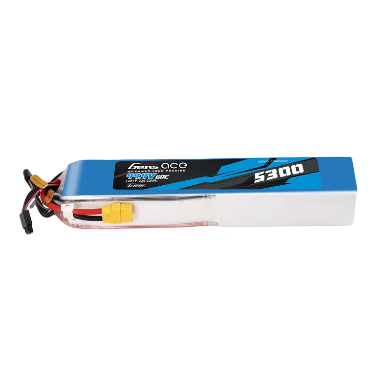 Gens Ace G-Tech 5300mAh 44,4V 60C 12S1P Akkupack mit XT90-Stecker