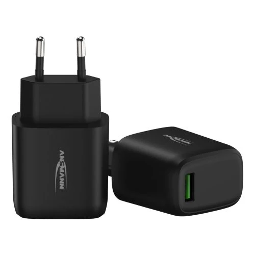 Ansmann USB-Ladegerät HC118QC, 18W QC3.0, 1x USB-Ladeport, schwarz