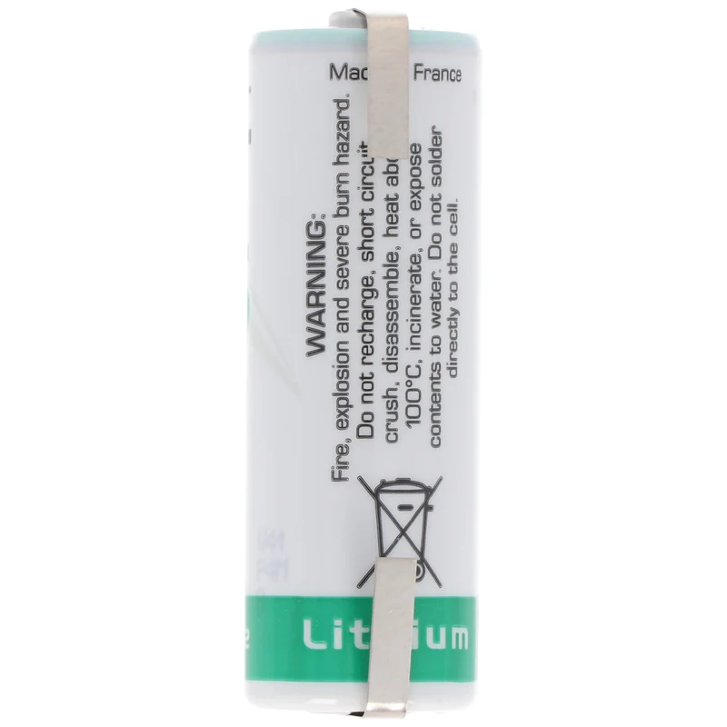 SAFT LS17500 Lithium Batterie , Size A, mit Lötfahne U-Form