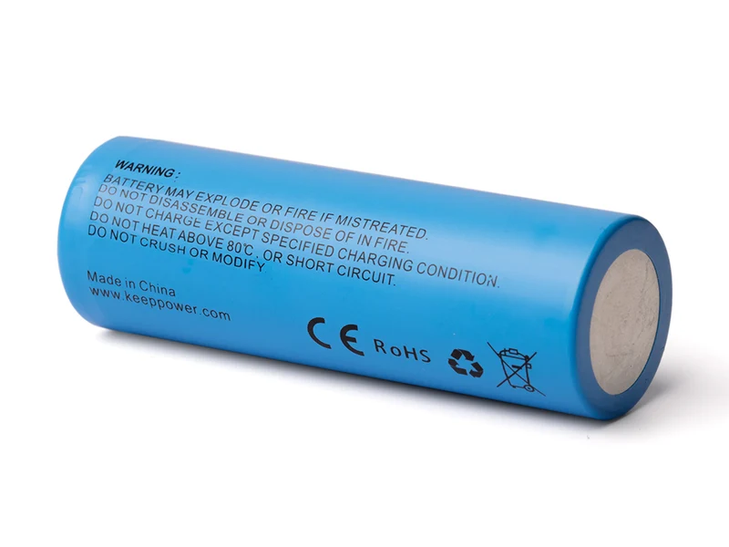 Keeppower 26800-E700 mit 7000 mAh¹, 3,6V-3,7V Li-ionen Akku 12A Entladestrom (konstant)