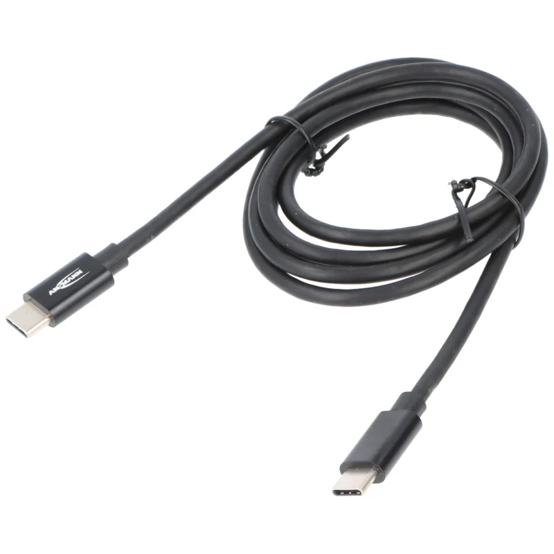 Ansmann USB Typ-C auf Typ-C Daten- und Ladekabel, 120cm