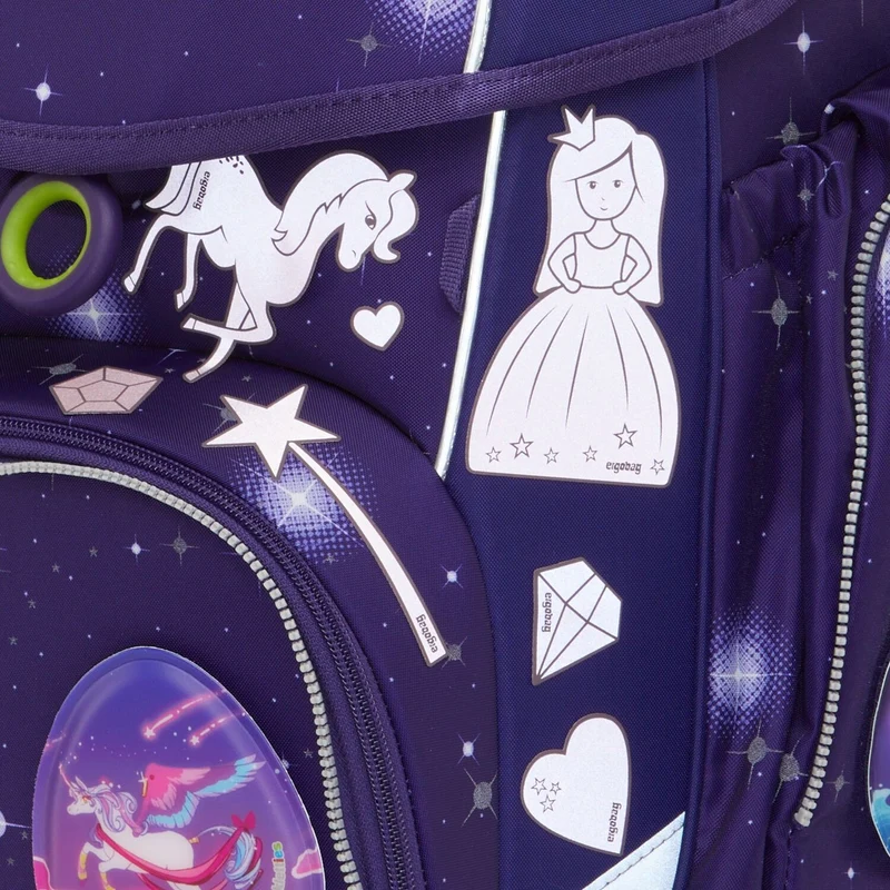 Ergobag Zubehör - Set de pegatinas reflectantes 8 piezas (Prinzessin)
