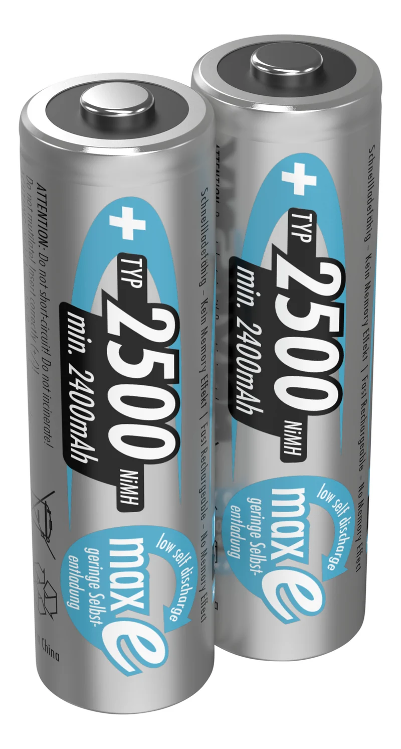 Ansmann maxE plus NiMH-Akku Mignon AA 2500mAh 2er Blister