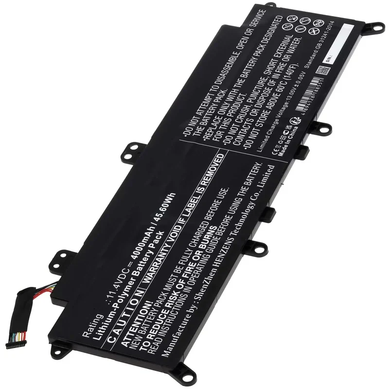 AccuCell Laptop Akku passend für Toshiba Portege X30-D, Tecra X40-D, Typ PA5278U-1BRS LiPo 11.4V 4000mAh 46Wh