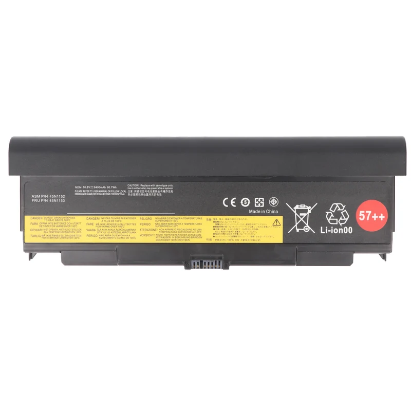 AccuCell Akku passend für Lenovo ThinkPad T440p, T540p, 57++, Li-ion, 11,1V, 7800mAh, 87Wh