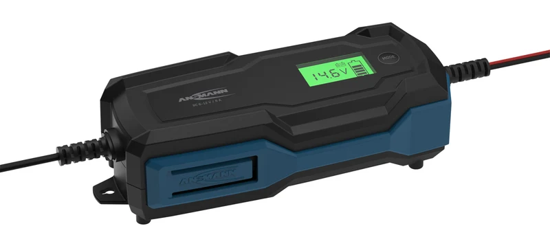Ansmann BC 6-12V/6A 10-Stufen Kfz-Ladegerät für 6V und 12V Blei-Säure-, Blei-Gel- und Blei-Vlies-Batterien, sowie 12V LiFePO4 Batterien