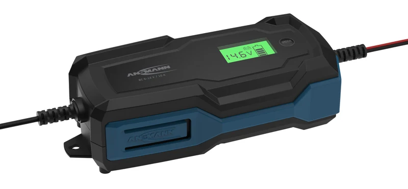 Ansmann BC 6-12V/6A 10-Stufen Kfz-Ladegerät für 6V und 12V Blei-Säure-, Blei-Gel- und Blei-Vlies-Batterien, sowie 12V LiFePO4 Batterien