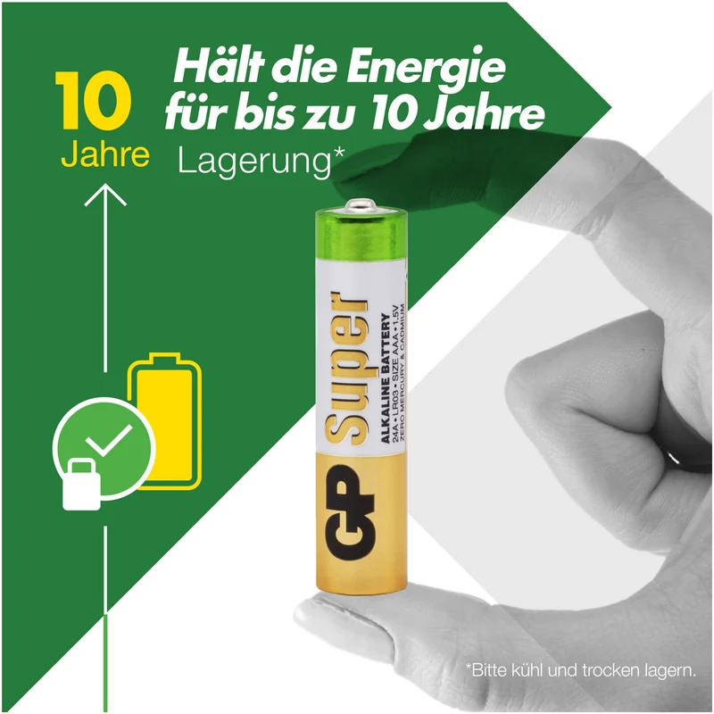 GP Batteries AAA Micro Batterie GP Alkaline Super 1,5V 20 Stück