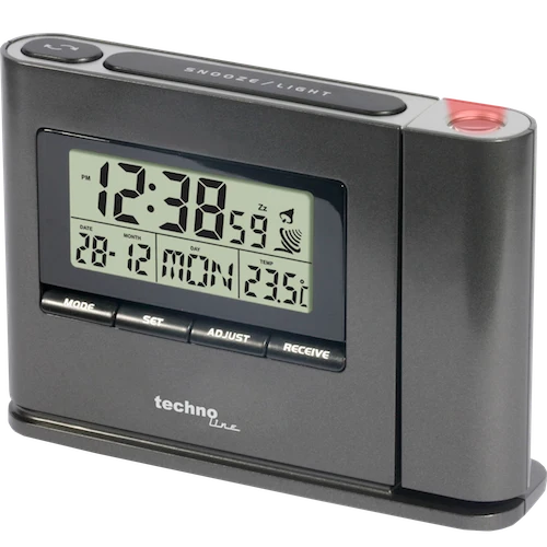 Technoline WT 519 Funk- und Projektionswecker mit Temperaturanzeige inklusive Netzteil