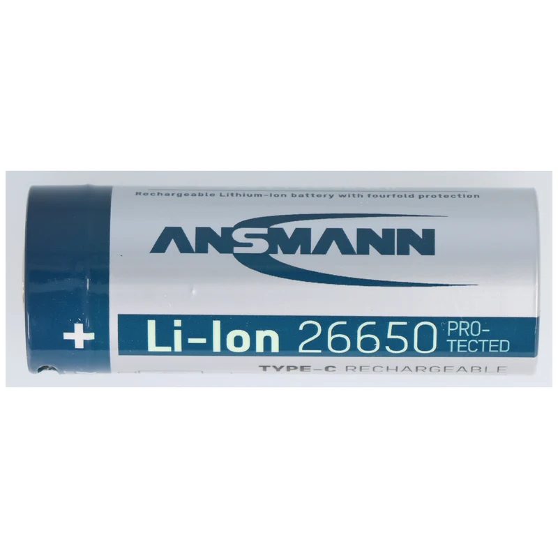 Ansmann 26650 Li-Ion Akku mit USB-C Ladebuchse, 3,6V 5100mAh min. 4950mAh, mit Schutzschaltung