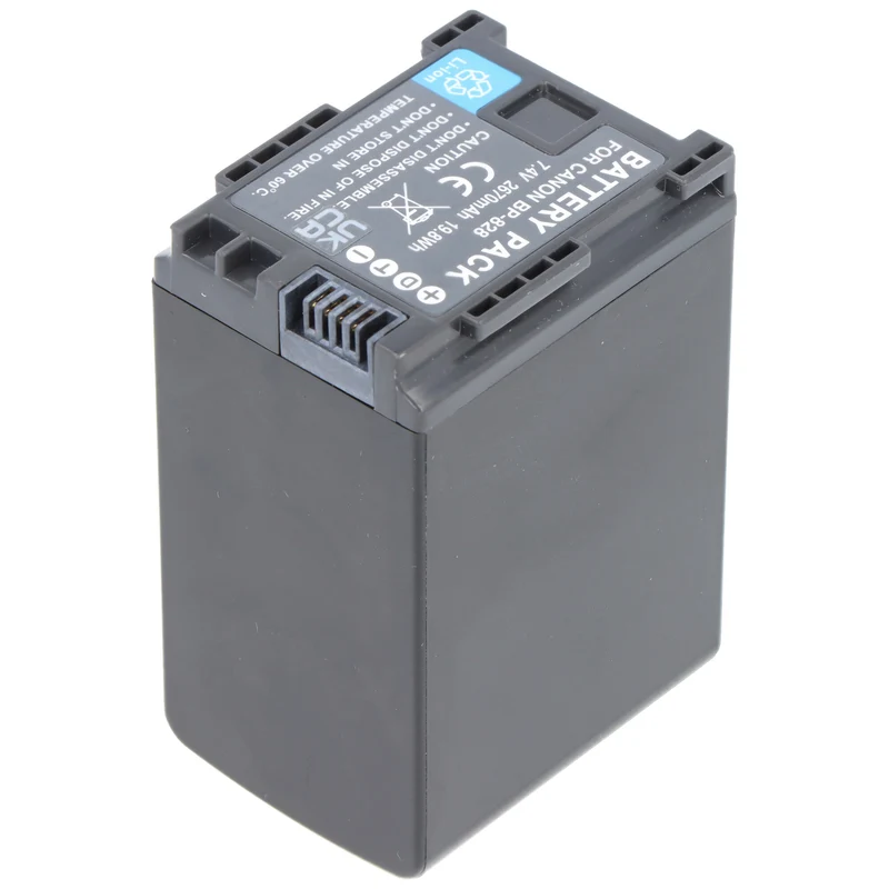 AccuCell Akku passend für Canon Vixia HF G30, Canon BP-828, Canon BP-820, 7,4V 2600mAh