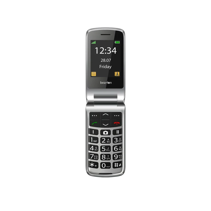 Beafon SL645plus 7,11 cm (2.8) 120 g Schwarz, Silber Kamera-Handy
