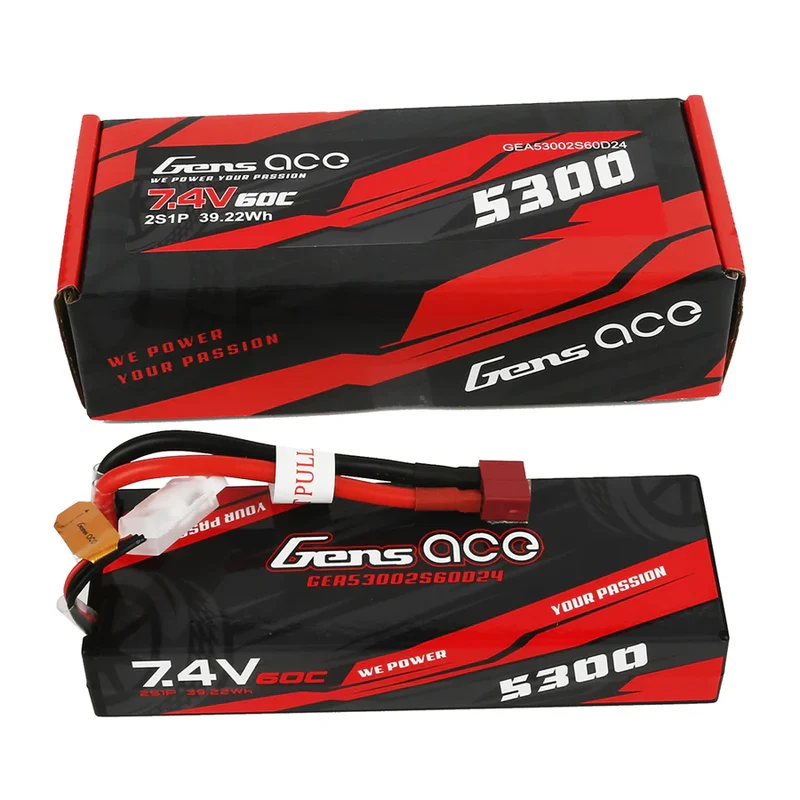 Gens Ace 5300mAh 2S 60C 7,4 V LiPo-Akku mit Deans-Stecker