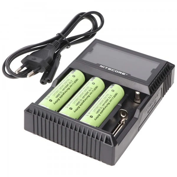 Panasonic Energie Set - 6 x 18650 plus Nitecore PREMIUM-Ladegerät D4EU