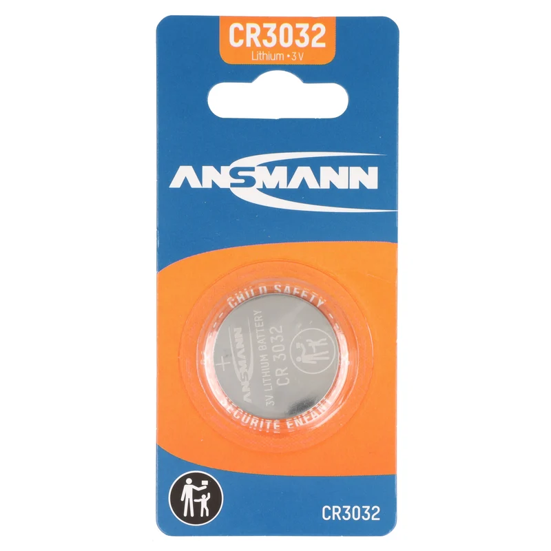 Ansmann CR3032 Knopfzelle, Lithium Batterie IEC CR 3032, 3Volt, 500mAh