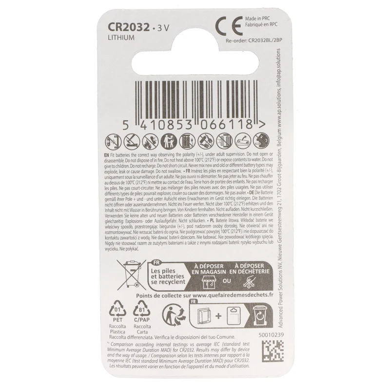 Blaupunkt CR2032 Lithium Batterie 3V 2er-Pack