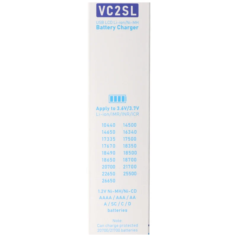 Xtar VC2SL Schnell-Ladegerät für Li-ion 3,6V bis 3,7V und NiMH 1,2V Akku, ohne Netzteil