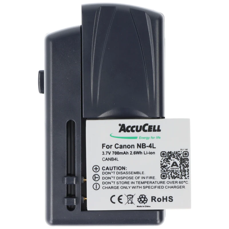 AccuCell Universal Ladegerät für viele Handy Akku 3,6 bis 3,7V Smartphoneakkus