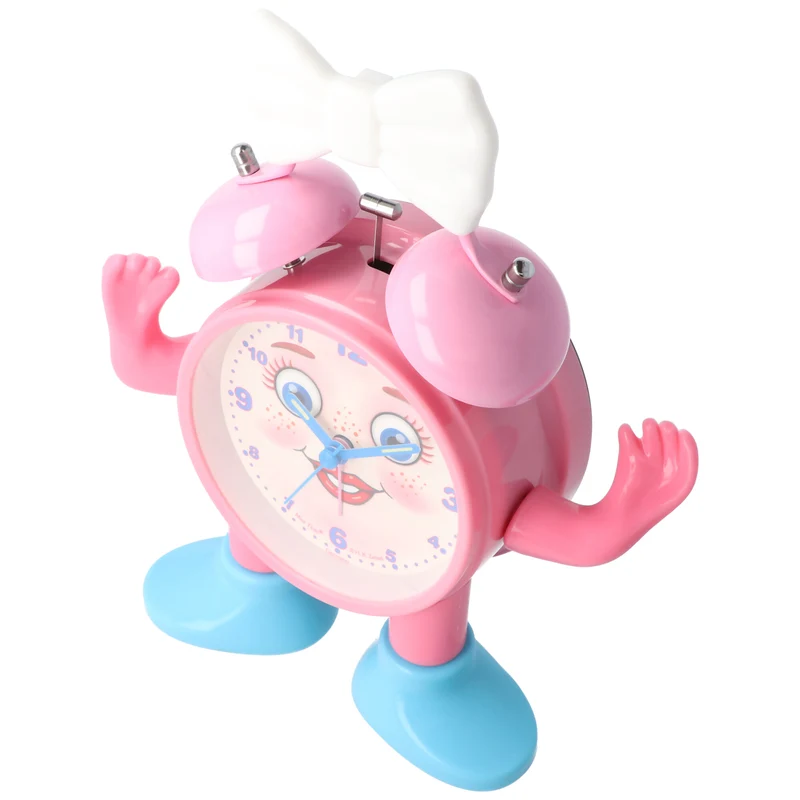 Technoline ABC spielerisch die Uhrzeit lernen, Miss Ticki der Kinderwecker pink weiß, inklusive Batterie