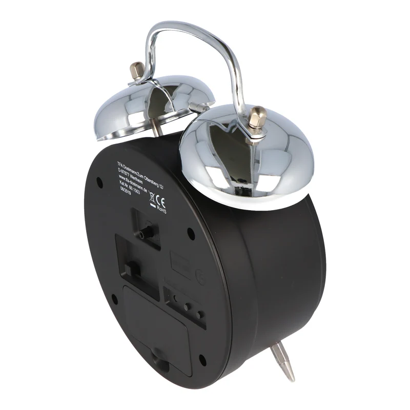TFA Wecker Nostalgisch groß, der Funkwecker mit Metallglocke, inklusive Batterie