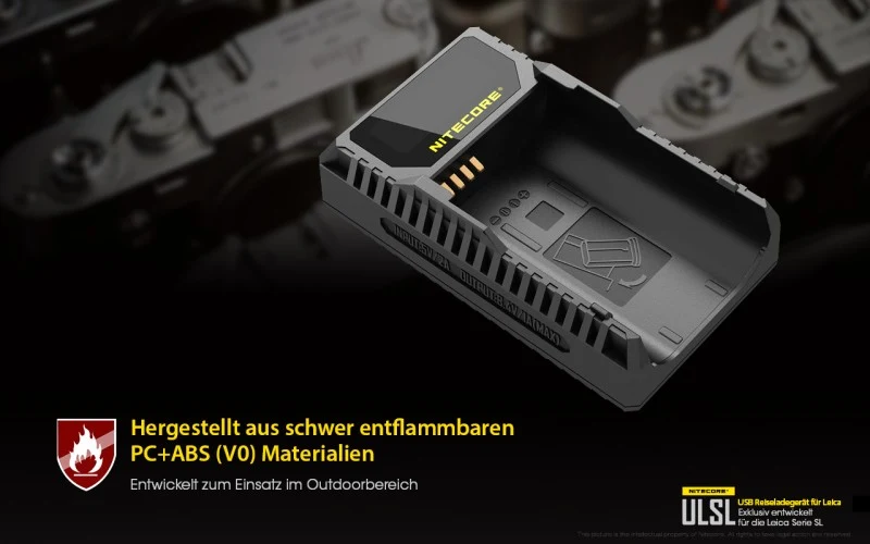 Nitecore ULSL USB-Ladegerät für Leica Cameras
