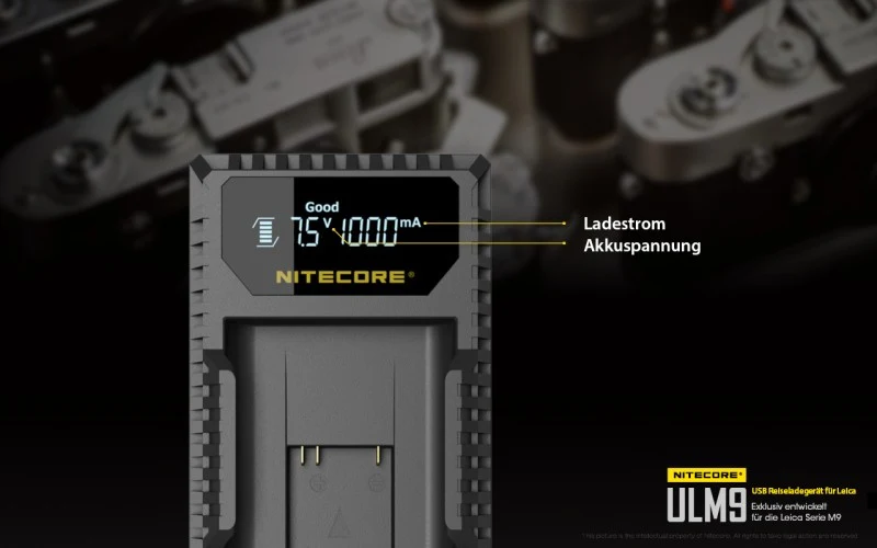 Nitecore ULM9 USB-Ladegerät für Leica Cameras